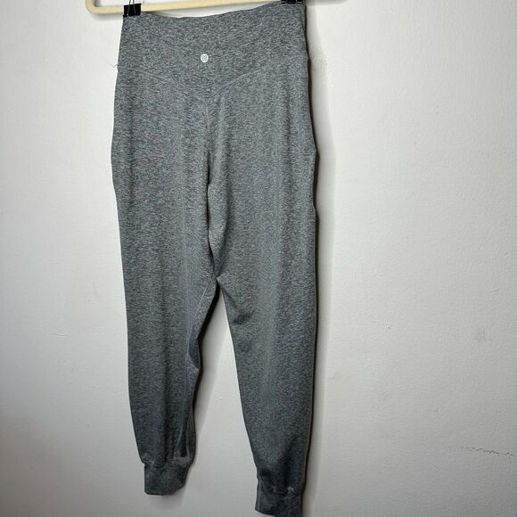 Heathered Gray Harem Fit High Waist ActiveFlex Jogger Pants Side Pockets S - Picture 7 of 16